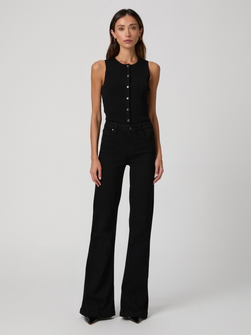Paige Black Genevive Flared Jeans, size 29